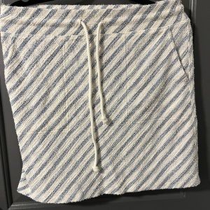 Loft Lou & Grey blue and white striped skirt Size M